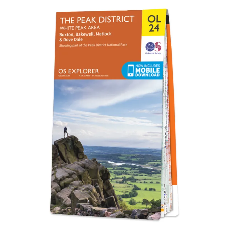 OS Explorer Map OL24 - The Peak District - White Peak Area